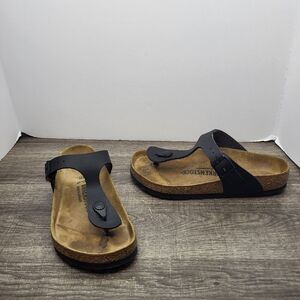 Birkenstock Women's Size 36 EU 5 US Gizeh Sandal Black Summer Beach